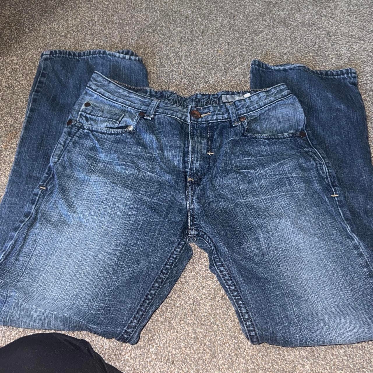 Blue Denim Jeans With A Relaxed Fit